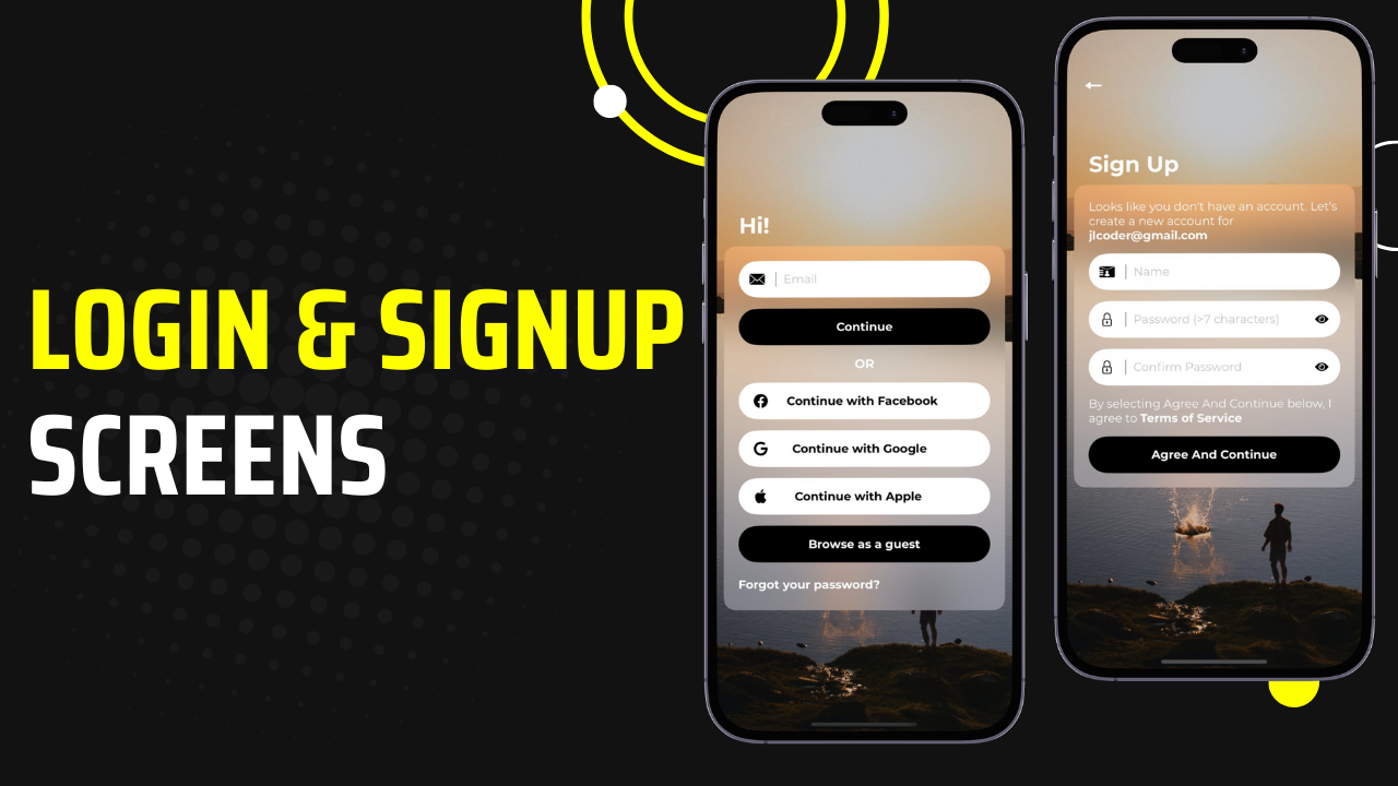 SwiftUI Login and Signup Screens