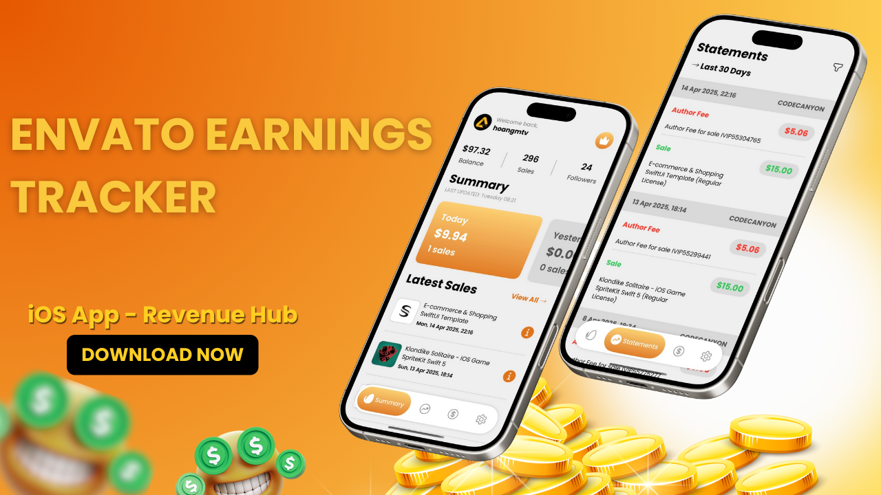 Revenue Hub – Track Your Envato Sales Easily