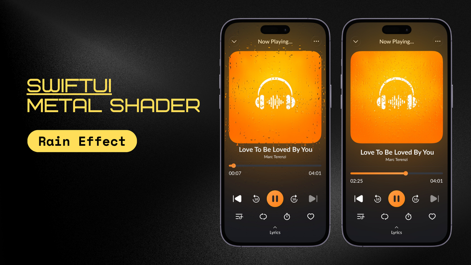 Realistic Rain Distortion Effect | SwiftUI + Metal Shaders